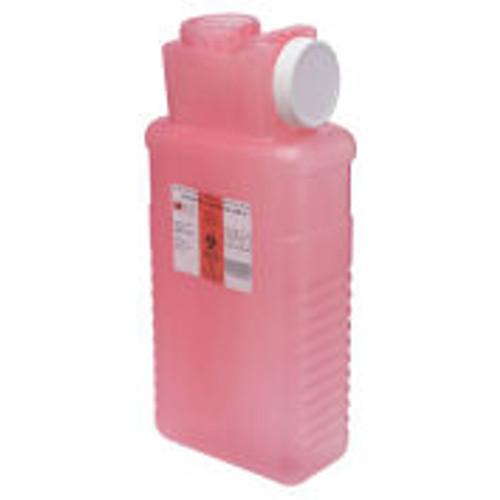 Post Medical 2.5 Gallon Leak-Tight Sharps Container With Locking Screw Cap, Translucent Red, 16/Cs
