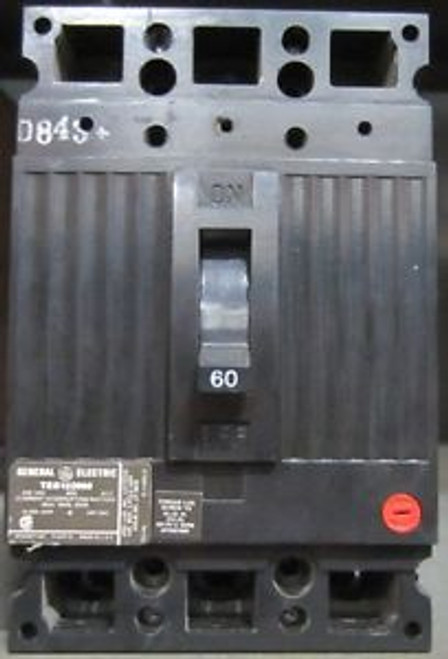 GENERAL ELECTRIC  TEB132060  240 VAC  60 Amp  3 Pole CIRCUIT BREAKER