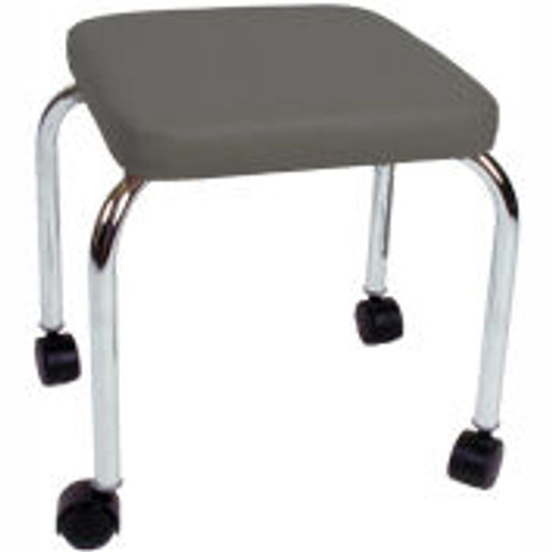 Mobile Treatment Stool, 14 " Square Top, 18 " Height, Gray