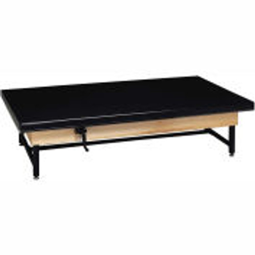 Manual Hi-Low Upholstered Mat Platform Table, 96 "L x 72 "W x 19 " - 27 "H