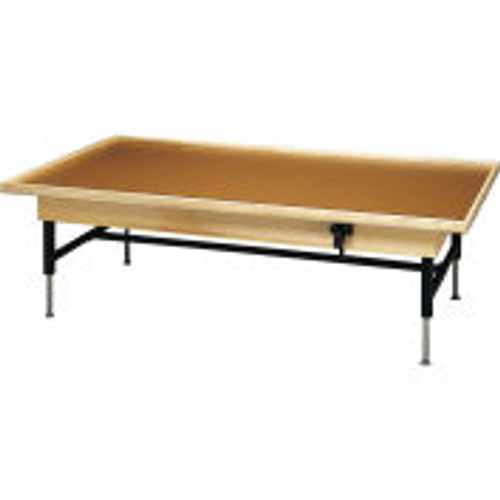 Manual Hi-Low Raised Rim Platform Table, 84 "L x 48 "W x 19 " - 27 "H