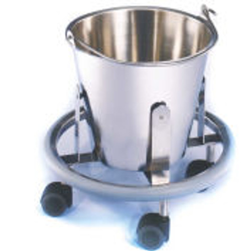 Blickman 7766MR 13-Quart Stainless Steel Kick Bucket with Frame, MR Conditional