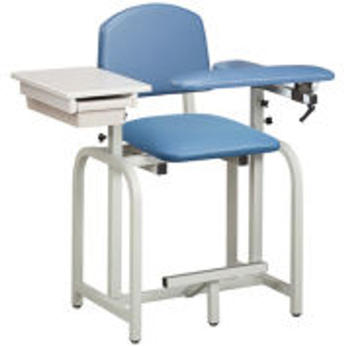 Clinton-66022 Lab X Series Extra-Tall Blood Drawing Chair with Padded Flip Arm and Drawer