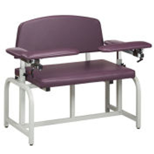 Clinton-66000B Lab X Series Bariatric Blood Drawing Chair with Padded Arms