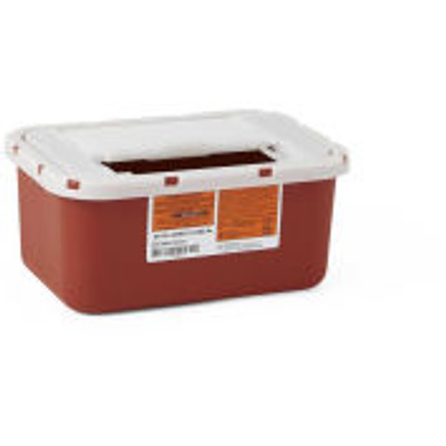Medline® MDS705201 Multipurpose Sharps Containers, Red, 1 Gallon, 32/Case