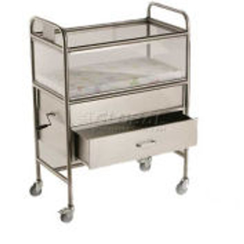 NK Medical Millennium Bassinet 9000X17T, 31 "L x 17-1/2 "W x 43 "H, Stainless Steel