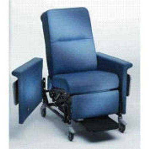 NK Medical Recliner with Swing Arms, 5 " Casters, Push Bar & Side Table, Iced Mint