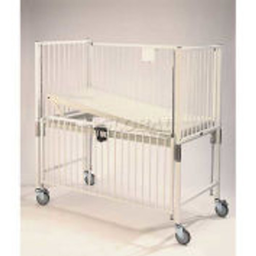 NK Medical Infant Standard Crib C1970CLT, 30 "W x 44 "L x 61 "H, Trend Deck with Plexi End, Chrome