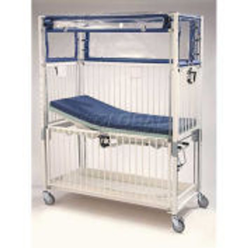 NK Medical Child ICU Klimer Crib E2082CL, 30 "W x 60 "L x 78 "H, Flat Deck, Epoxy