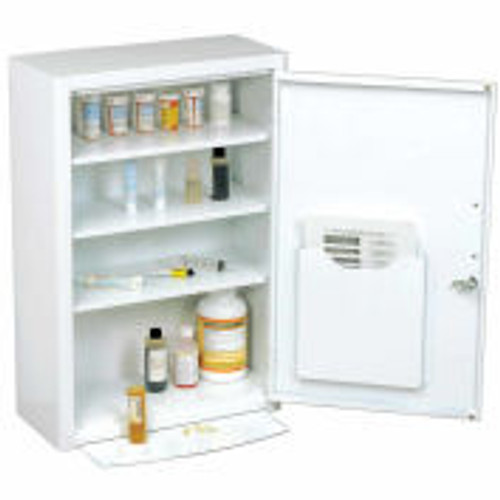 Global Industrial-Medicine Cabinet with Pull-Out Shelf, 18 "W x 8 "D x 27 "H, White