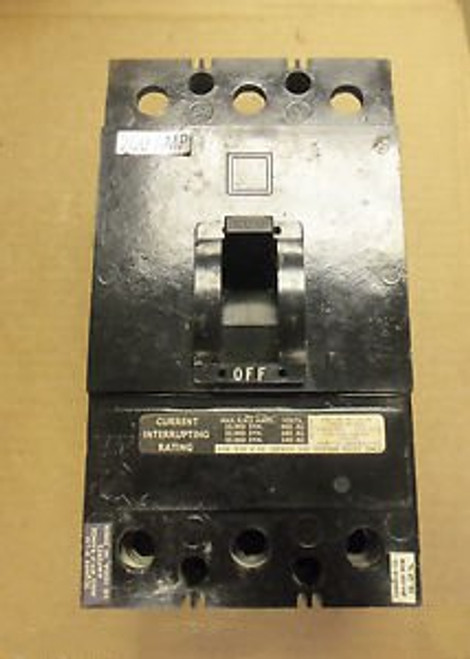 Square D KAL 3 pole 200 amp 600v KAL36200 Circuit Breaker Black Face CHIPPED