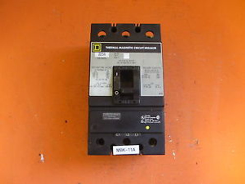 Square D KAL36225, 225A, 600 VAC- 250 VDC, 3P Thermal Magnetic Circuit Breaker