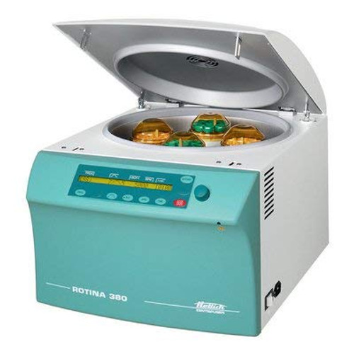 HETTICH INSTRUMENTS 380BLOOD4-BC Rotina 380 Centrifuge, Blood Tube Package 4 with Bio-Containment Lids, 418 mm H x 457 mm W x 600 mm D, -20-40 Temperature Range