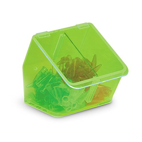 Stellar Scientific - Benchtop storage bin with dual compartment, GREEN, 1/EA