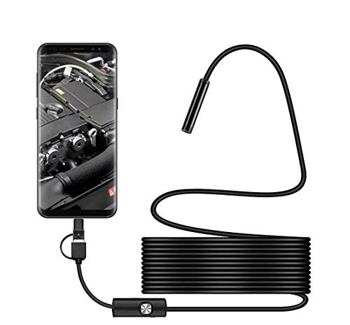 USB Mobile Phone Endoscope Camera 5.5mm, Three-in-one Waterproof Snake Shaped Camera, Supports Android Computer Type-c/USB Interface, Suitable for Android Phones, PCs, Laptops, 16.4FT Cable Length