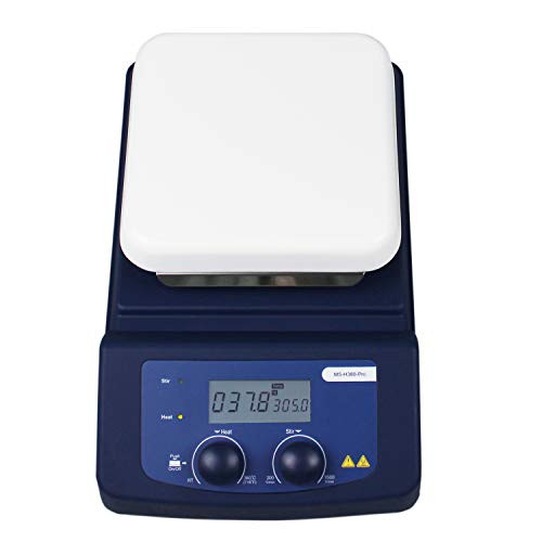 ONiLAB LCD Digital Hotplate Magnetic Stirrer Hot Plate with Ceramic Coated Lab Hotplate, 380?ó?Ç??Æ Stir Plate, Magnetic Mixer 5L Stirring Capacity, 200-1500rpm, PT1000 and Stirring Bar Included