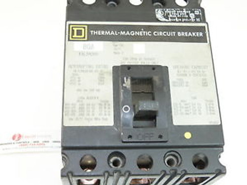 Used Square D FAL34080 3p 80a 480v Circuit Breaker 1-yr Warranty