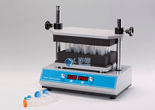 Jingxin Technology Digital Multi-tube Vortex Mixer Instrument Scientific Lab 70W LCD Display 500-2500rpm Equipment MIX-200