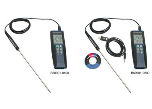 B60901-0200 - Each - DURAC High Temp Precision RTD Thermometer and Thermometer/Data Logger with Individual Calibration Report, H-B Instrument - Precision RTD Thermometer with One Probe, OS Software an