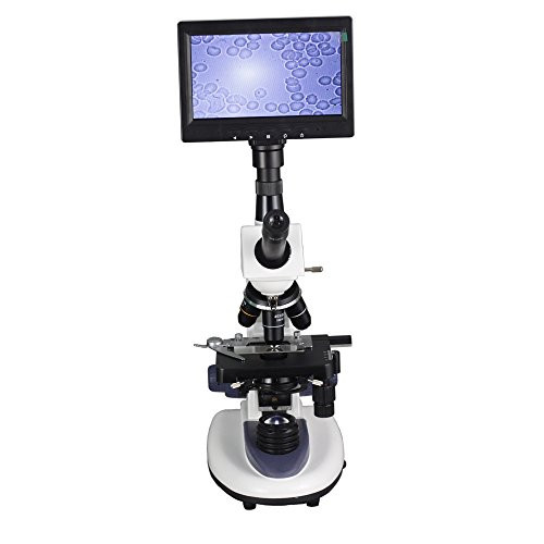 Professional Biological Microscope 40X-1600X with 7 Inch LCD Screen for Blood Detection Mites Aquaculture Instrument