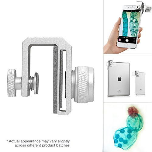 Supereyes Smartphone Microscope Camera Adapter for iPhone and Android | 75x Optical Zoom | Student Biological Compound Microscope kit with Prepared Sample Slides | LED Illumination