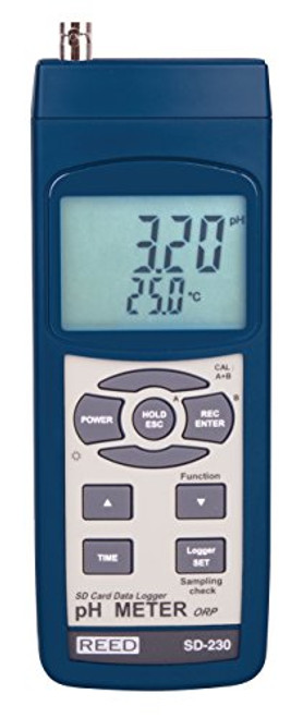 REED Instruments SD-230 SD Series pH/ORP Datalogger, 0.00 to 14.00 pH / 0-1999 mV