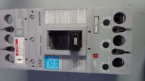 ITE Siemens Sentron FXD63B200 200 amp 3 pole 600 volt, with 200 amp trip