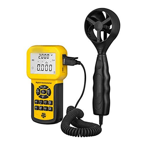 Nuokix Anemometers, Digital Anemometer Measuring Instrument Handheld High Precision Anemometer (Color