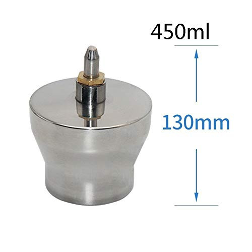DADAKEWIN 450ml Stainless Steel Alcohol Burner with Lamp Cap & Plastic Funnel Bunsen Burners High Temperature Resistance Lab Equipment Heaters- Pack of 2 (Size : 450ml Stainless Steel)