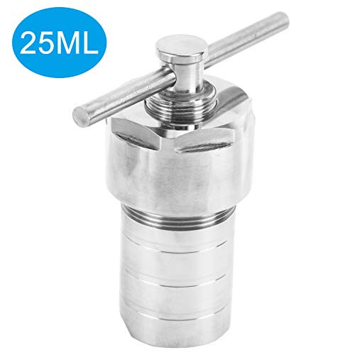 Homend 25ML Lined Hydrothermal Synthesis Autoclave Reactor 304 Steel Hydrothermal PTFE Hydrothermal