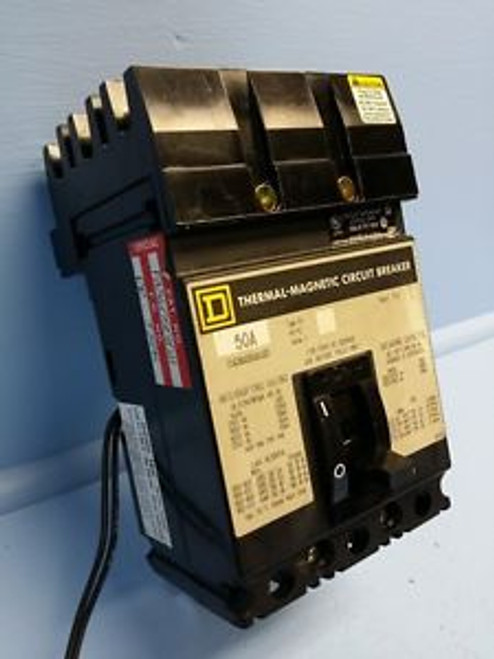 Square D I-Line FA360501021 50 Amp Circuit Breaker S2 600V Shunt FA FA36050 50A