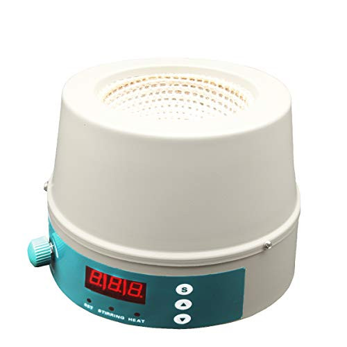 Magnetic Stirrer Hotplate with 1 Inch Magnetic Stir Bar Digital Lab Heating Mantles 500ml,0~1600rpm,250W, Max 450?äâ