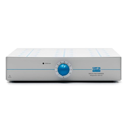 Velp F203A0178 MULTISTIRRER 15 Magnetic Stirrer, Epoxy Painted Metal Structure, 9" Width, 2" Height, 14.4" Depth, 100-240V/50-60 Hz