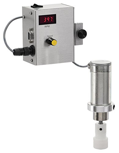 Chemglass CG-2039-A-10 Plastic/Stainless Steel Miniature Over-Head Stirrer with Remote Digital Speed Control, Speed: 15-460 rpm, 91 in-oz. Maximum Torque, 12" Height