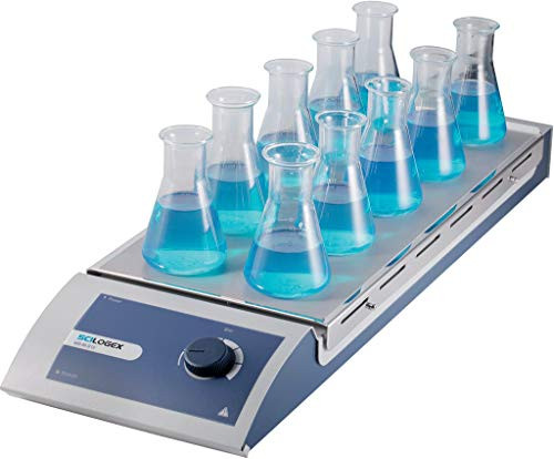 Scilogex 811311029999 MS-M-S10 Analog Magnetic Stirrer 10-Channel, s/Steel Plate
