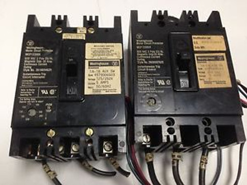 USED 2 Westinghouse 4979D06G03 Circuit BreakerS, 5 Amp. Max 1A-1B Aux MCP13300R