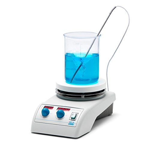 VELP Scientific SA20510411 AREX Digital Heating Magnetic Stirrer System with External Probe, Aluminum Alloy Hot Plate, 20 L Volume Maximum Temperature 370 Degree C, 115/50-60 Hz