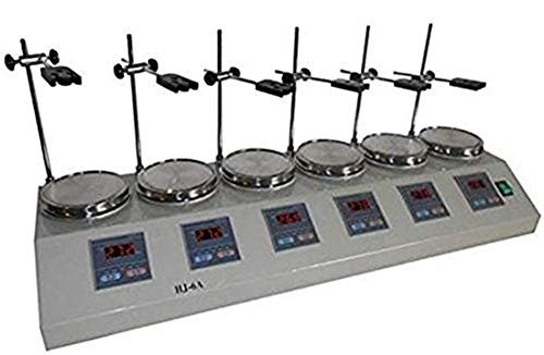 NEWTRY 6 Heads Multi Unit Digital Thermostatic Magnetic Stirrer Hotplate Mixer 110/220V
