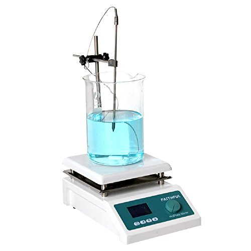 MXBAOHENG SH-4C Laboratory Magnetic Stirrer with Heating Hotplate Blender Mixer Temperature Digital Control Display with Magnetic Stir Bar 5000ml Volume (110V)