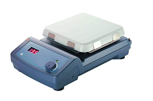 MeterTo LED Digital 7" Square Stirrer, Glass Ceramic Hotplate??îHeating to 550??C, Power 1010W