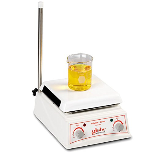 Globe Scientific 508-230 Hotplate Magnetic Stirrer, 8" x 9" x 4.5", 230V, 80 degrees C