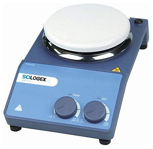 Scilogex 811121029999 MS-H-S Circular Analog Magnetic Hotplate Stirrer, Ceramic Plate, 110V, 50/60Hz, US Plug