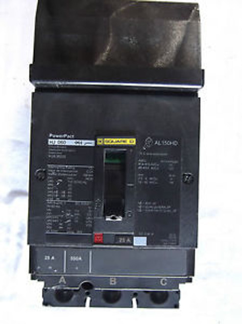 SQUARE D POWERPACT CIRCUIT BREAKER CATHJA36025 25A/600V/3POLE