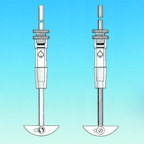 ACE Glass 8064-13 Stirrer Assembly for 250-500 mL Flasks, 24/40 Bearing, Glass Shaft, PTFE Blade