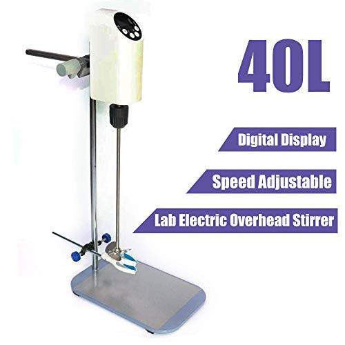 40L Lab Electric Overhead Stirrer Digital Display Lab Mixer Speed Adjustable 200-3000RPM