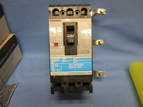 SIEMENS 125 AMP ED43B125 THREE PHASE 480 VOLT with Main Breaker/Subfeed Kit