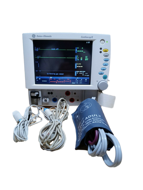 GE Datex-Ohmeda Cardiocap/5 for Anesthesia Patient Monitor w/Accessories