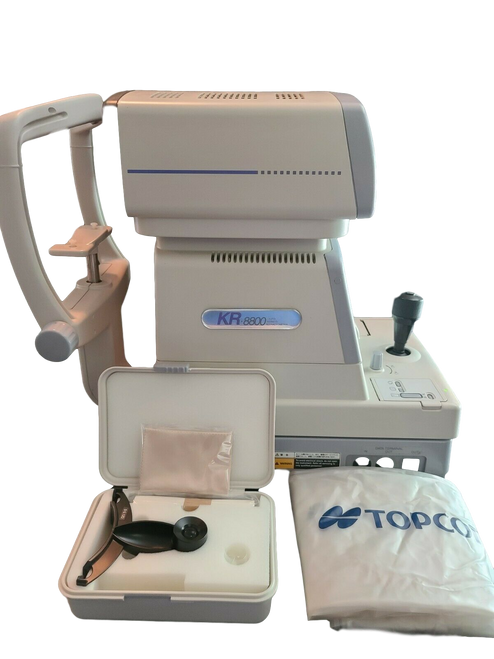 Topcon KR 8800 Auto Refractor Keratometer With Calibration Eye Kit And Cover