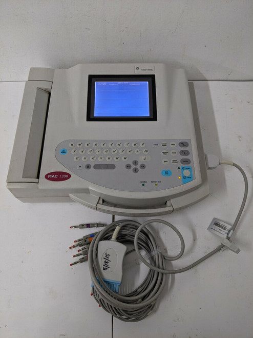 GE MAC 1200 EKG Machine w/ Leads (P1.c