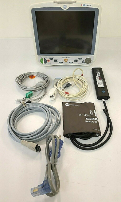 GE Dash 5000 Patient Monitor ECG BP NBP SpO2 Tested Inv 4825 Z1c